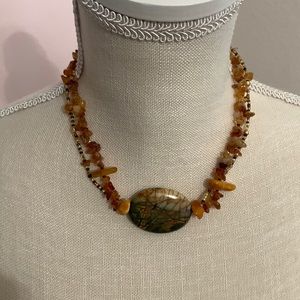 Natural stone necklace